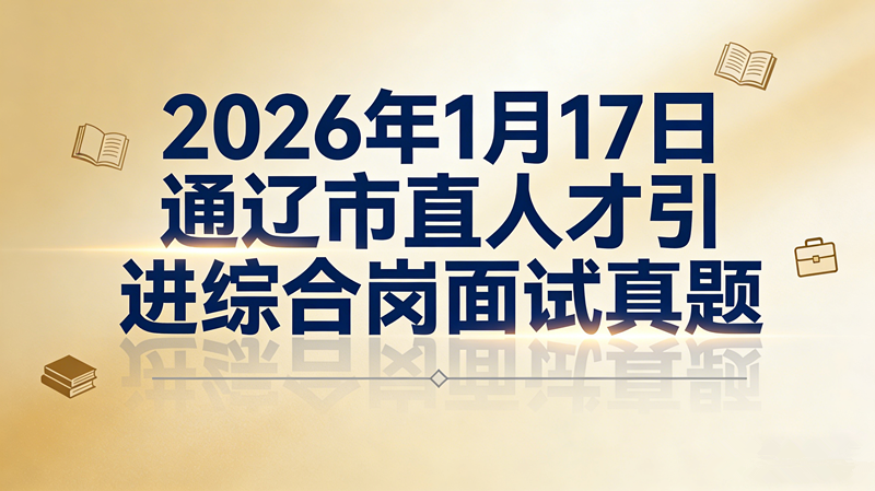 2026年1月17日通辽市直人才引进综合岗面试真题 2026年1月17日通辽市直人才引进综合岗面试真题