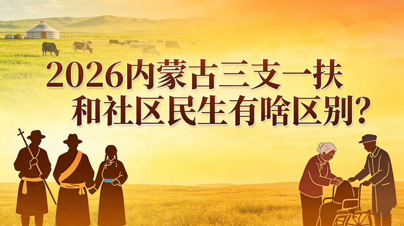 2026内蒙古三支一扶和社区民生有啥区别?